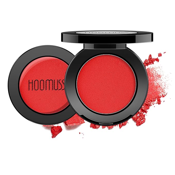 Single Christmas Red Eyeshadow Matte Handmade Pressed Eyeshadow Palette With No Creasing High Pigmented Long Lasting Red Eye Shadow (ChristmasRed)