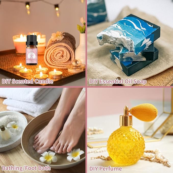 yethious Cherry Blossom Essential Oils for Diffuser & Aromatherapy Pure Cherry Blossom Oil - 10ML