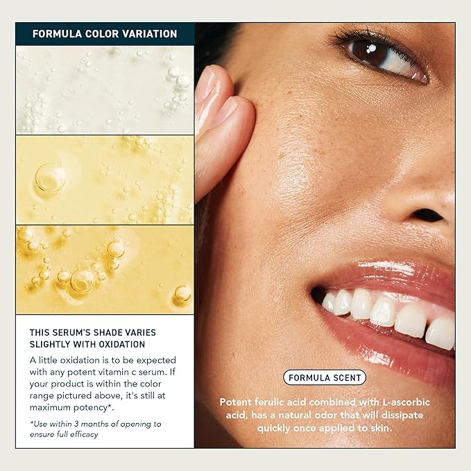 Prequel Skin Lucent-C, Vitamin C Serum for Face. Professional Facial L-Ascorbic Acid, Ferulic Acid Formula with Niacinamide. Clinical Skincare for Luminous Firm Skin. 1oz Pump