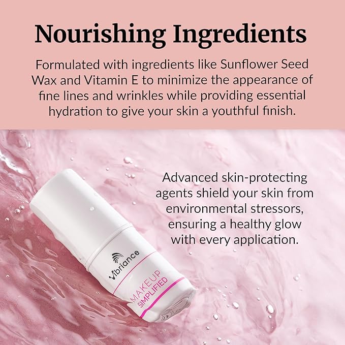 Vibriance Complexion Sticks - Foundation for Mature Skin - Sheer, Buildable Coverage Face Makeup Foundation for Older Women - 3-in-1 Base, Contour, Concealer - Dark