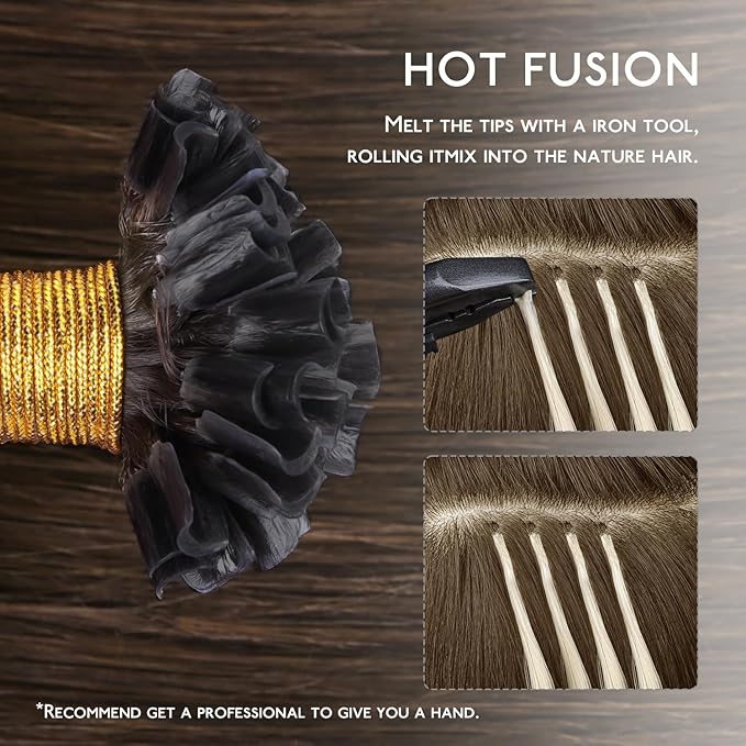 WENNALIFE U Tip Human Hair Extensions - 50g 50s 20 Inch Chocolate Brown Remy Hair - Invisible Straight Keratin K Tip Real Human Hair