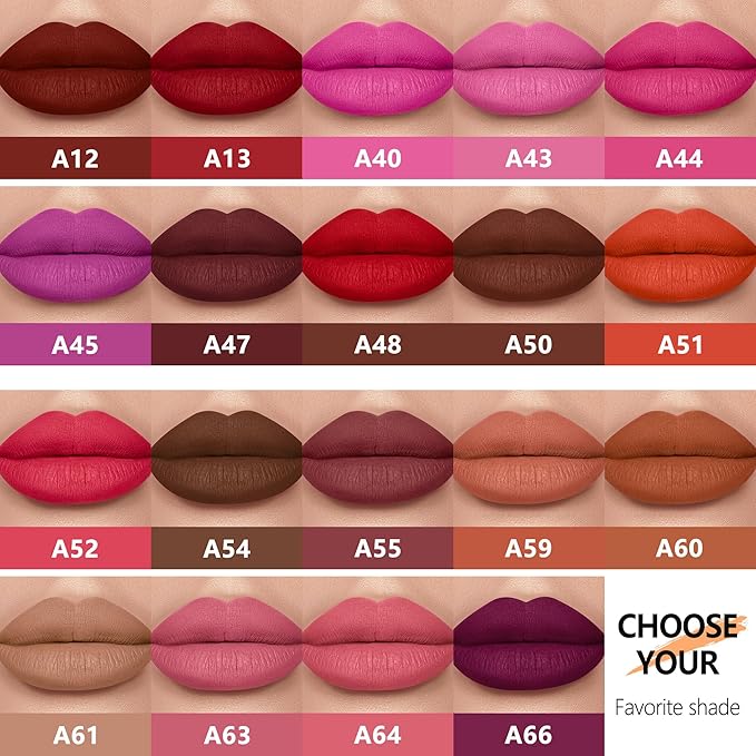 Nude Berry Dark Red Lipstick 3Pc Long Lasting Lipsticks for Women Pigmented Smudgeproof Transferproof Vegan Cruelty Free Lip Color, A61/66/48