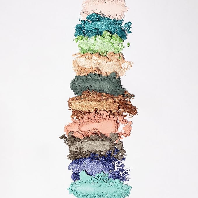 Pacifica Eyeshadow Palette – Waikiki Mineral Eyeshadow, Blendable Shimmer & Matte Shades w/Velvet Matte, Shimmer & Metallic, Cocoa Butter Infused, Talc-Free, Vegan & Cruelty-Free, 0.24 oz 10 Shades