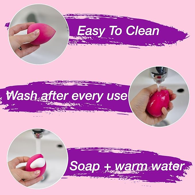 12pc Beauty Blenders Value Pack - Assorted Cosmetic Makeup Sponge Beauty Blender Set For Foundation, Blush, Concealer, Eyeshadow, Contour & Highlighter Pastel