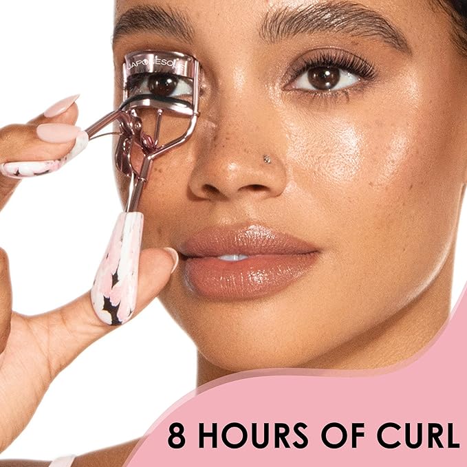 JAPONESQUE Comfort Grip Eyelash Curler for Natural & False Lashes, Universal Fit, Long-Lasting Curl
