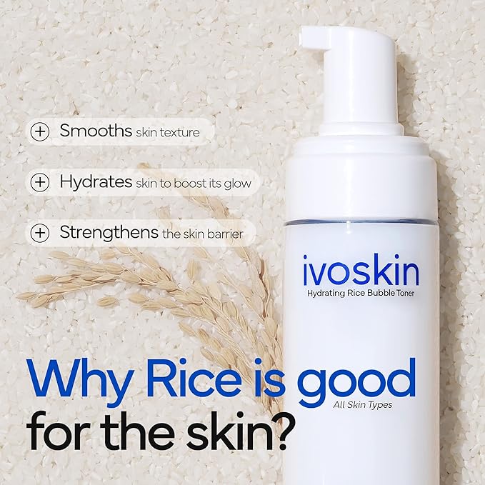 Rice Milky Foam Bubble Toner I Trouble Care, Hydrating, Glowing Skin, Sensitive Skin, Calming Skin I with Niacinamide & Rice Extract (5.07fl.oz / 150ml)