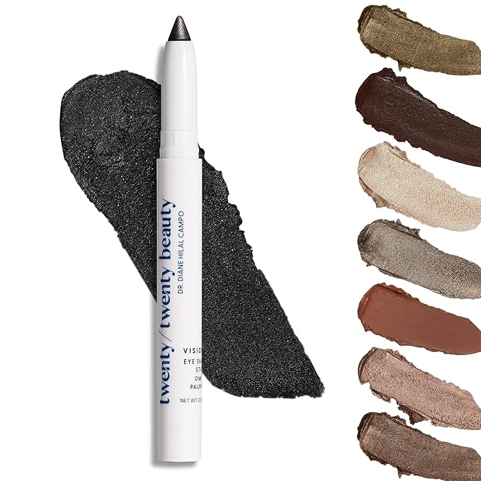 twenty/twenty beauty Visionary Eye Shadow Stick – Shimmer Cream Eye Shadow Pencil - Safe for Sensitive Eyes - Ophthalmologist Developed – Vegan, Cruelty-Free, Clean Ingredients (Private Eye)