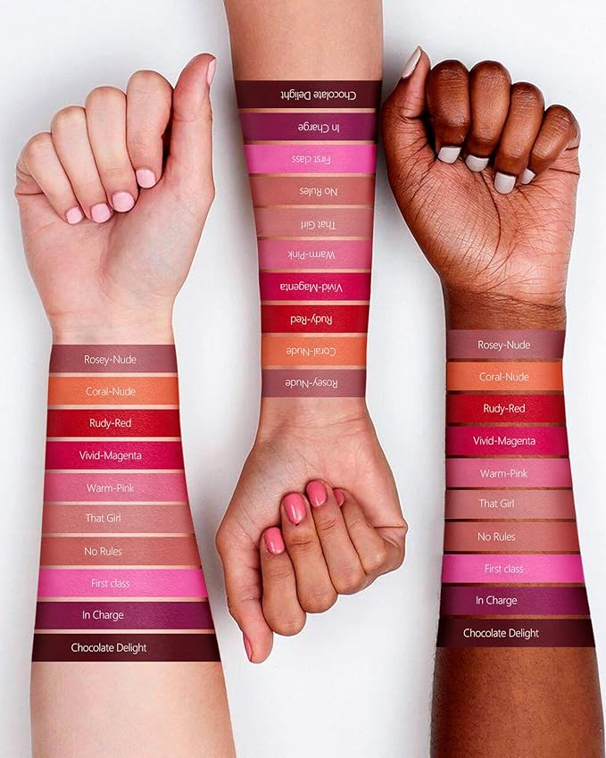 MAKI YIKA 3Pcs Matte Liquid Lipstick Makeup Set Dark Red Nude Orange Lipstick Long Lasting Smudgeproof Transfer Proof Lip Makeup, DarkRed/Nude/Orange