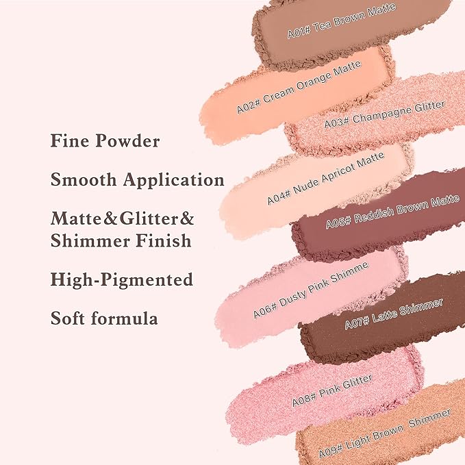 Orange Matte Single Eyeshadow Makeup Powder Palette,High Pigment Blendable Formula Eye Make-up for Women,Neutral Eye Shadow,sombras para ojos,Longwear Waterproof,Vegan & Cruelty-Free,Eyeshadow Gift