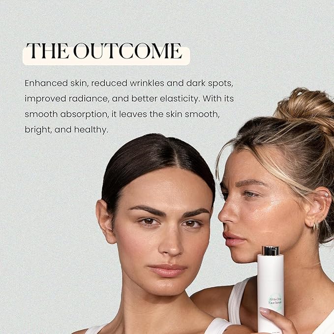 Qure All In One Hyaluronic Acid Serum for Face, Facial Serum With Niacinamides, Retinol, Lactic & Mandelic Acid, Bakuchiol, Peptides & Vitamin C Formulated For Fine Lines & Wrinkles - 6 Month Supply