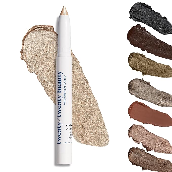 twenty/twenty beauty Visionary Eye Shadow Stick – Shimmer Cream Eye Shadow Pencil - Safe for Sensitive Eyes - Ophthalmologist Developed – Vegan, Cruelty-Free, Clean Ingredients (Starry Eyed)