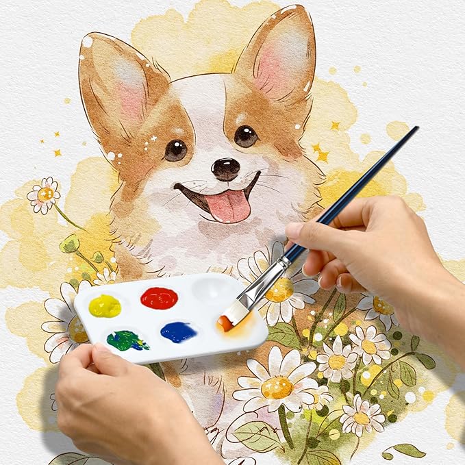 100PCS Paint Tray Palettes Plastic Paint Pallets for Kids or Students Watercolor Palette Painting Tray for Painting Party, DIY Craft and Art Painting