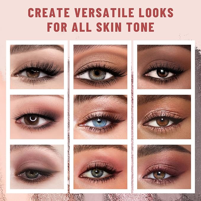 6 Colors Mini Eyeshadow Makeup Palette Rosy Neutral Nude Eye Shadow Shimmer & Matte Make Up Pallet with Mirror Highly Pigmented Long Lasting Waterproof Travel Size Gift Kit 02