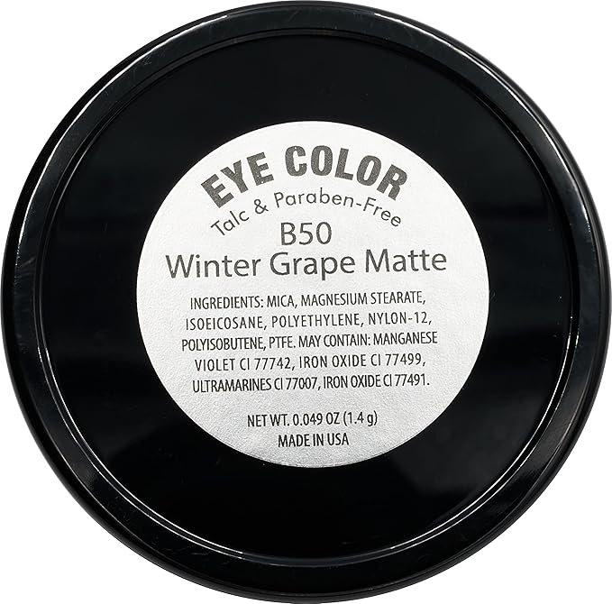 Winter Grape Matte Dark Purple Mauve Pressed Powder Single Vegan Eyeshadow; Talc, Paraben & Cruelty Free