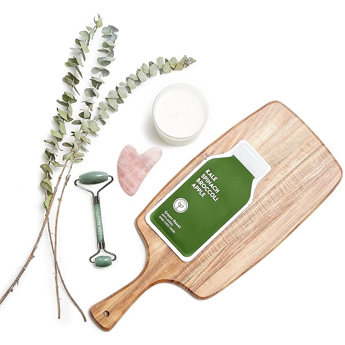 ESW Beauty Green Reset - Anti-Aging Raw Juice Face Mask (6-Pack) - Revitalizing with Kale, Spinach, Broccoli & Apple for Mature Skin - Boosts Collagen & Reduces Wrinkles