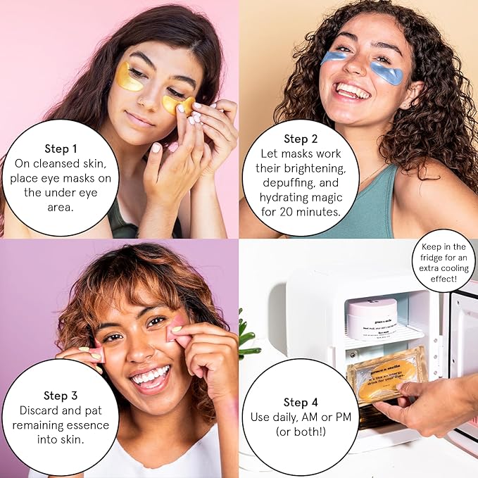 grace & stella Under Eye Patches (12 pairs) Eye Masks for Dark Circles and Puffiness - Stocking Stuffers for Women, Christmas Gifts, Birthday Gifts, Bachelorette Party Favors, Bridesmaid Proposal Gift