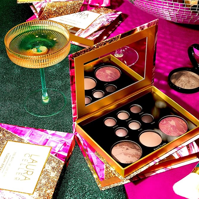LAURA GELLER NEW YORK The Best of the Best Baked Palette - Tuscan Dreams - Full Size - Includes Bronzer, Blush, Highlighter and 6 Eyeshadows - Travel-Friendly (Best of the Best Tuscan Dreams)