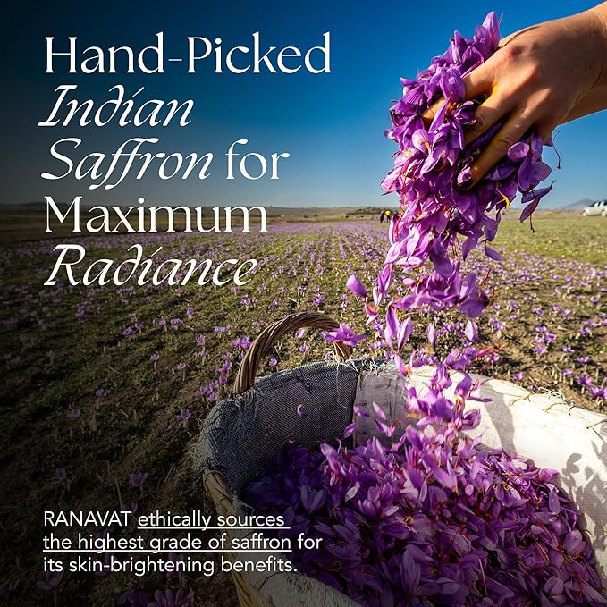 RANAVAT Radiant Rani Brightening Saffron Facial Essence - Hydrating Milk Toner Formulated with Niacinamide & Squalane to Moisturize & Calm Skin - Helps Improve The Appearance of Dark Spots (100ml)