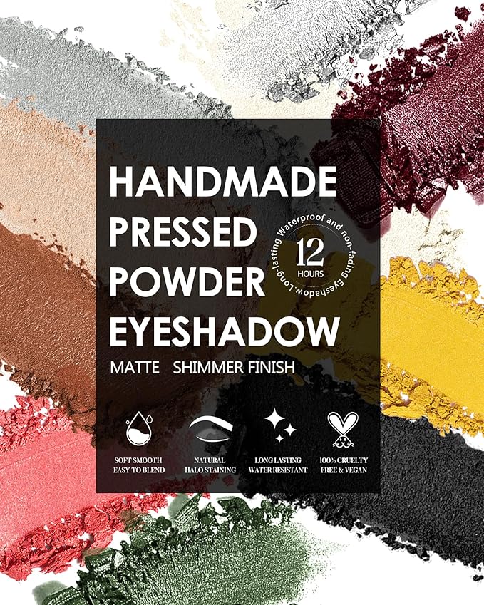 Single Yellow Eyeshadow Matte Handmade Pressed Eyeshadow Palette With No Creasing High Pigmented Long Lasting Yellow Eye Shadow (MangoYellow)