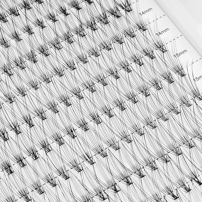 10D Lash Clusters, Individual Lashes, 240 Pcs Individual Lash Extensions, Volume Soft Lightweight Reusable DIY Eyelash Extensions, Thickness 0.07mm C Curl False Eyelashes 12/13/14/15/16mm