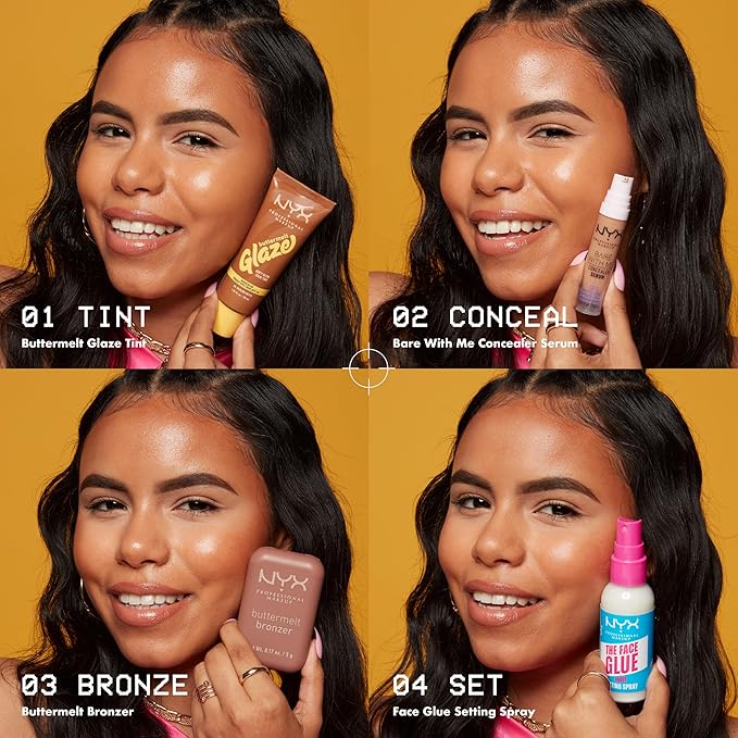 NYX PROFESSIONAL MAKEUP Buttermelt Glaze Soft Glow Skin Tint + SPF 30, Up To 12HR Wear, 05 Chai Butta