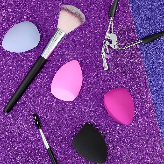 12pc Beauty Blenders Value Pack - Assorted Cosmetic Makeup Sponge Beauty Blender Set For Foundation, Blush, Concealer, Eyeshadow, Contour & Highlighter Bright