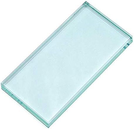 Pro Nail Art Painting Color Toning Glass Board Makeup Palette Eyelash Extension Adhesive Glue Pallet Glass Palette Stand（2 x 4 Inch ）