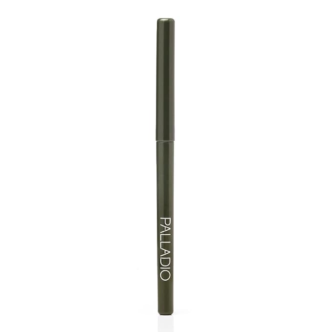 Palladio Retractable Waterproof Eyeliner, Richly Pigmented Color and Creamy, Slip Twist Up Pencil Eye Liner, Smudge Proof Long Lasting Application, All Day Wear, No Sharpener Required, Olive