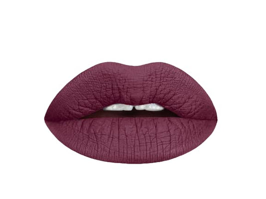 Aromi Black Cherry Matte Liquid Lipstick, Dark Plum Maroon Lip Color, Vegan and Cruelty-free, Long-Lasting Lipstick, Handmade (Black Cherry)