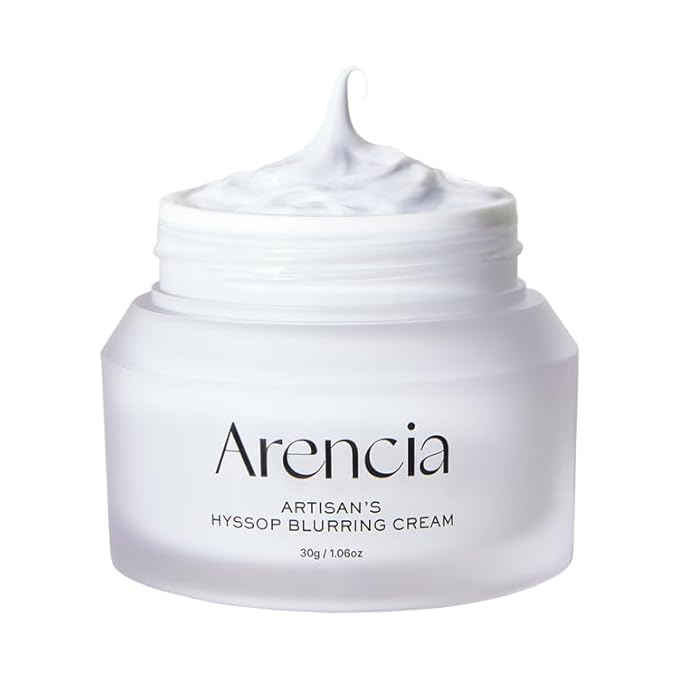 ARENCIA Hyssop Blurring Cream, Intense Collagen Face Moisturizer & Night Repair Cream for Anti-Aging, Nourishing Skin Barrier, Premium Korean Skincare, 1oz