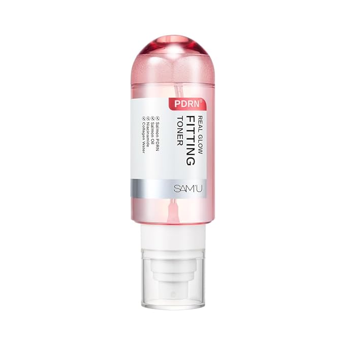SAM'U Real Glow Fitting Toner – PDRN Salmon DNA Facial Mist, Soothing & Hydrating Toner Spray with Collagen Water & 7 Hyaluronic Acid, Korean Skin Care, 5.05 fl. oz / 150 mL