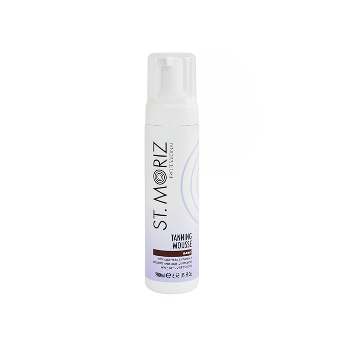 St Moriz Professional Dark Self Tanner Mousse - Sunless Instant Self Tanning Foam for a Deep, Natural Looking Fake Tan - With Aloe Vera & Vitamin E (6.76 fl oz)
