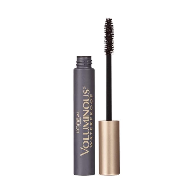 L’Oreal ParisVoluminous Waterproof Volume Building Mascara, Black [360], 0.28 oz (Pack of 3)