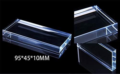 Pro Nail Art Painting Color Toning Glass Board Makeup Palette Eyelash Extension Adhesive Glue Pallet Glass Palette Stand（2 x 4 Inch ）