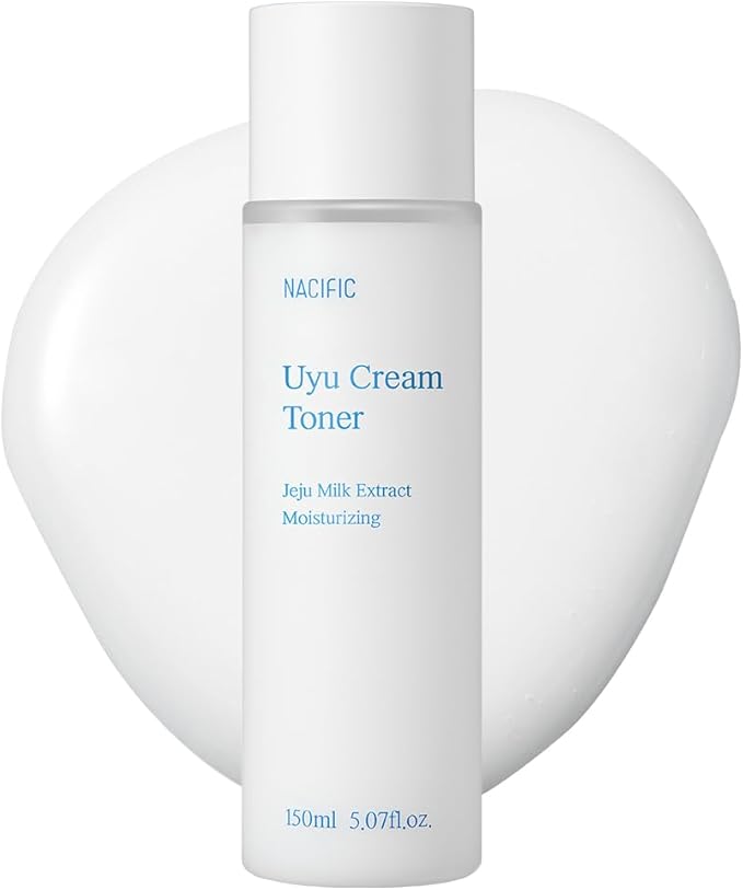 NACIFIC Jeju Uyu Cream Toner Facial Toner 5.07fl. oz. 150ml with Jeju Milk Extract Ceramide 5 Complex Moisture Lasting Natural Ingredients Korean Skin Care