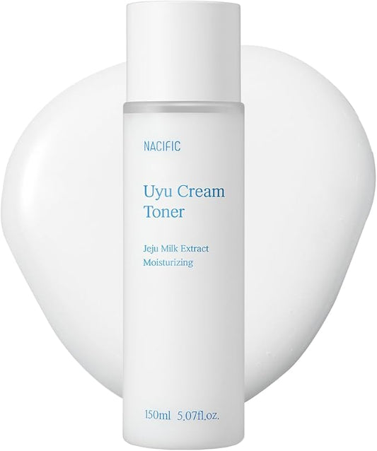 NACIFIC Jeju Uyu Cream Toner Facial Toner 5.07fl. oz. 150ml with Jeju Milk Extract Ceramide 5 Complex Moisture Lasting Natural Ingredients Korean Skin Care
