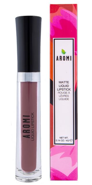Aromi Matte Liquid Lipstick | Grey Brown Lip Color, Greige, Vegan, Cruelty-free, Waterproof, Long-Lasting, Dye and Lead-Free Lipstick (Sepia Brown)