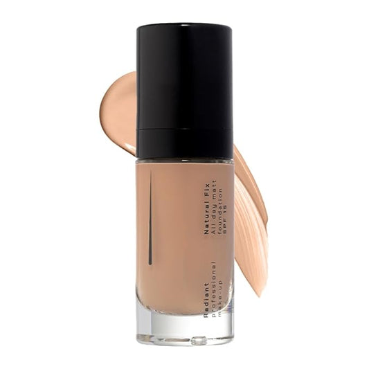 Radiant Professional Natural Fix All Day Matte Cream Foundation - Long Wear High Coverage Face Makeup Foundation With SPF 15 - Oil Free Matte Finish - For All Skin Types-1.01 oz. (05 Light Tan)