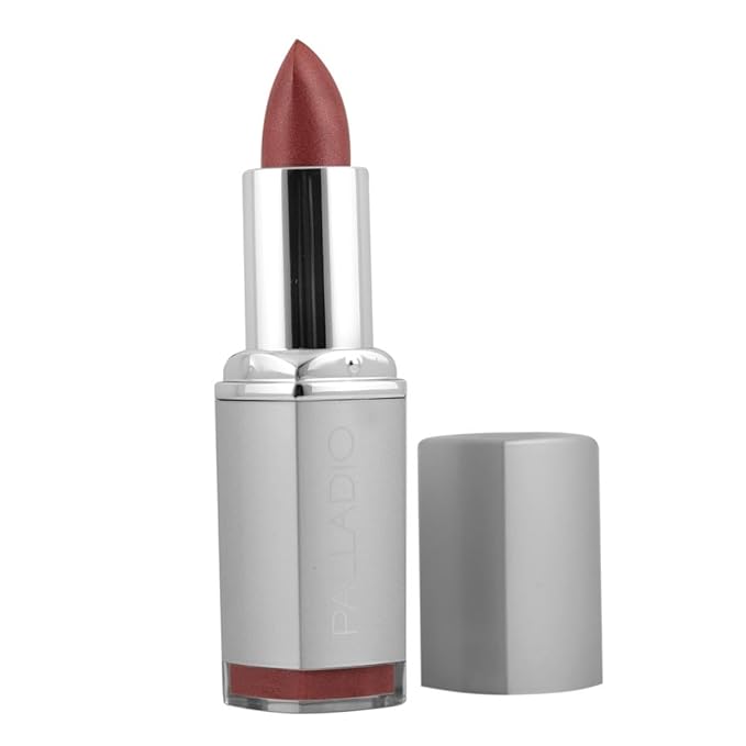 Palladio Herbal Lipstick, Rich Pigmented and Creamy, Infused with Aloe Vera, Chamomile & Ginseng, Prevents Lips from Drying, Combats Fine Lines, Long Lasting Lipstick, Rosey