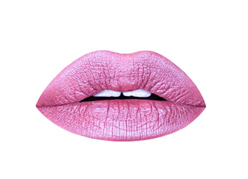 Aromi Berry Fuchsia Metallic Liquid Lipstick | Magenta Mauve Lip Color with Shimmery Finish, Vegan, Cruelty-free, Long-Lasting, Smudge Proof, Handmade (Opal Rose)