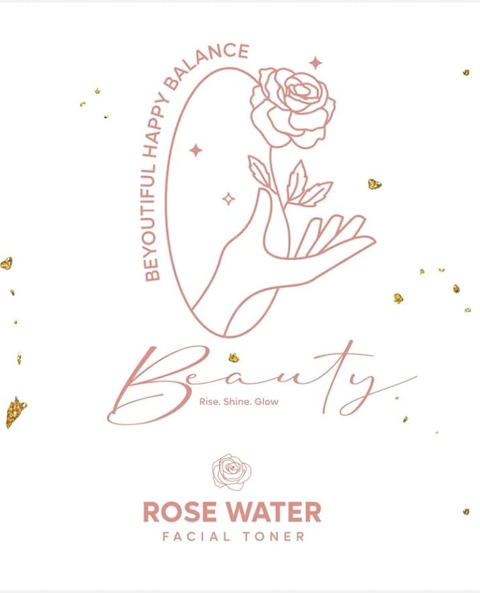 Beauty Hydrating Rose Water Facial Mist with Caviar Extract, Seaweed, Vitamin E and jojoba Oil