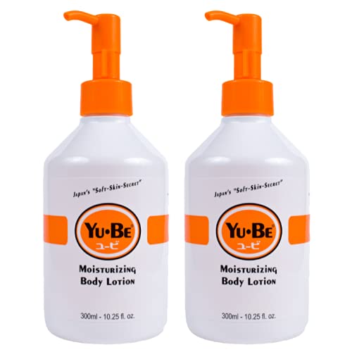 Yu-Be Hand & Body Lotion Deeply Hydrating Moisturizer Pump Bottle (Duo) for Extra-Dry Skin - Day & Night Daily Moisturizing Skin Cream | Good For Cracked Heels I Non-Greasy - 10.25 Fl. Oz. (2 pcs)