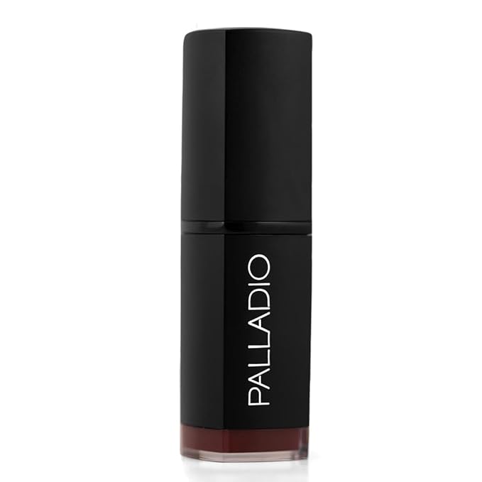 Palladio Herbal Matte Lipstick, Creamy and Full Coverage Long Lasting Matte Lipstick, Plum Majesty