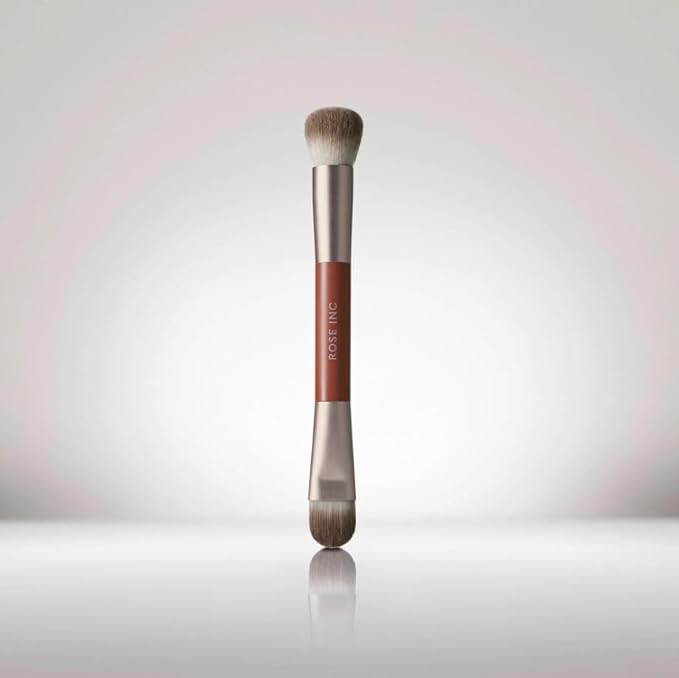 Rose Inc Number 4 Dual-Ended Concealer Brush - Vegan 2-in-1 Brush for Targeted & Diffused Application