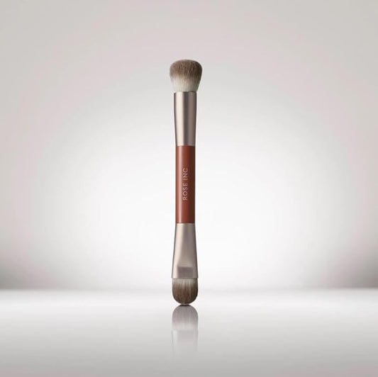 Rose Inc Number 4 Dual-Ended Concealer Brush - Vegan 2-in-1 Brush for Targeted & Diffused Application