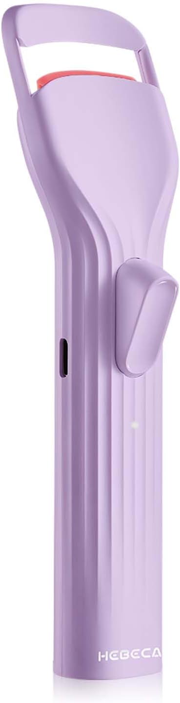 Heated Eyelash Curlers, Electric Lash Curler with Innovative Heating Silicone Pad for Lifted Lashes 24 Hours,Quick Rechargeable 600mAh Battery EC2001 (Violet)