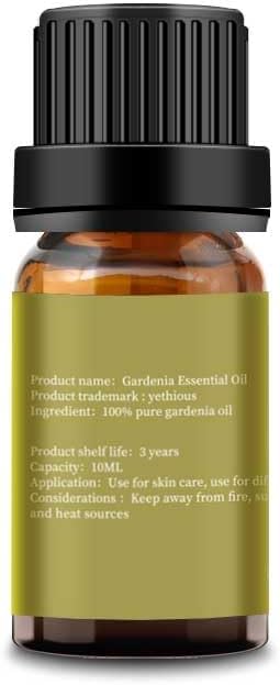 yethious Gardenia Essential Oil, 100% Pure Organic Gardenia Aromatherapy Oil for Diffuser, Humidifier, Soap, Candle, Perfume