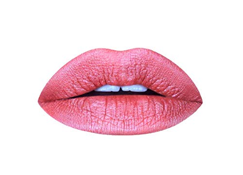 Aromi Metallic Liquid Lipstick | Rosy Peach Lip Color with Shimmery Finish, Long-lasting, Waterproof (Pumpkin Spice)