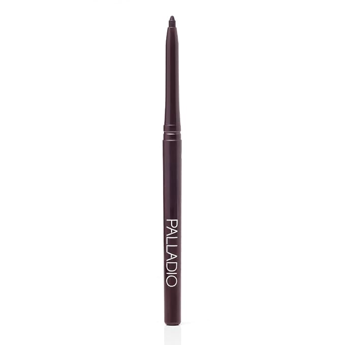 Palladio Retractable Waterproof Eyeliner, Eggplant, Creamy, Slip Twist Up Pencil Eye Liner, Smudge Proof Long Lasting Application, No Sharpener Required