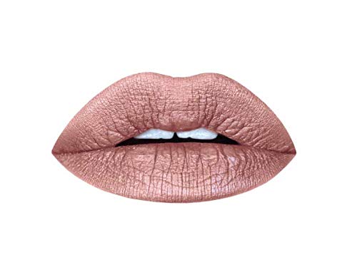 Aromi Metallic Liquid Lipstick | Smudge and Smear Proof, Long-lasting, Light Brown, Nude Lip Color with Shimmery Finish, Vegan, Cruelty-free, Gluten Free (Brown Sugar)
